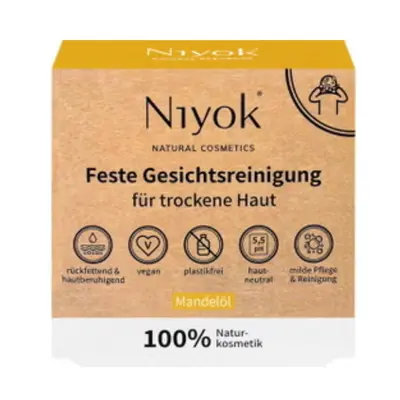 Niyok Solid Facial Cleanser with Almond Oil, 80 g