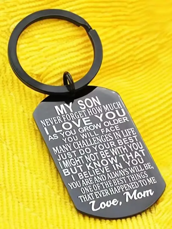 Fashion Letter Pattern Slogan Metal Keychain for Men & Women, Fashion Keychain for Party, Daily Clothing Decor, Trendy All-ma...