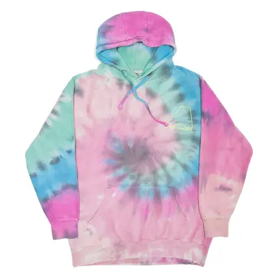 ASTROWORLD Wish You Were Here Tie Dye Mens Pink Hoodie L
