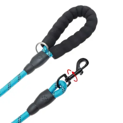 Heavy Duty 6Ft Reflective Rope Leash With Padded Handel dog walking gear dog leash