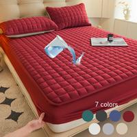 1pc solid color waterproof mattress cover mattress cover Soft, comfortable and breathable mattress protector Suitable for bed...