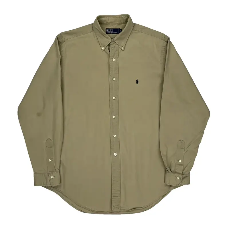 Ralph Lauren Shirt - Large Beige Cotton