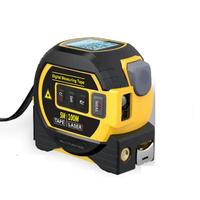 Tape Measure, 1 Count 3 In 1 Digital Tape Measure, Heavy Duty High Precision Rangefinder Steel Tape Measure Tools, Measuring...