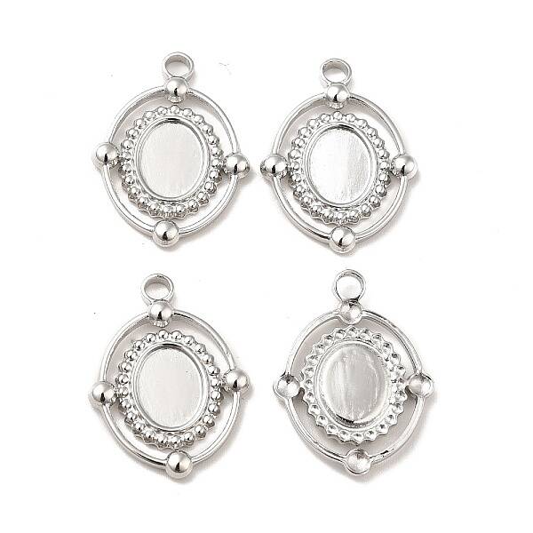 Non-Tarnish 304 Stainless Steel Pendant Cabochon Settings