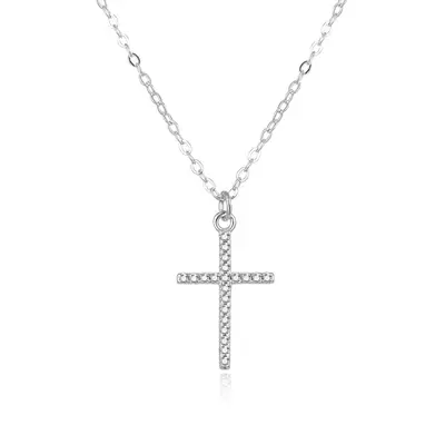Beneto Silver necklace with cross AGS849/47