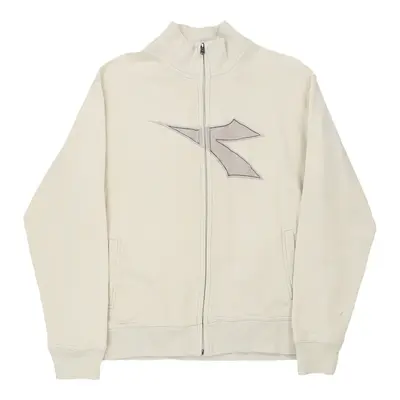 Diadora Zip Up - Large Cream Cotton Blend