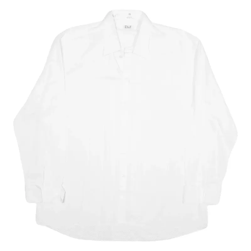 KAUF Formal Shirt White Striped Long Sleeve Mens XL