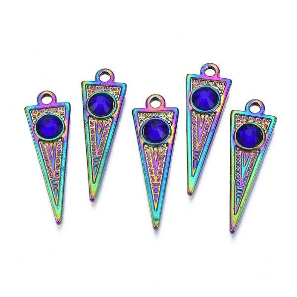 Rack Plating Rainbow Color Alloy Pendants
