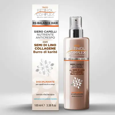 Retinol Complex Siero Capelli Anticrespo Semi Di Collagene E Burro Di Karit 100Ml