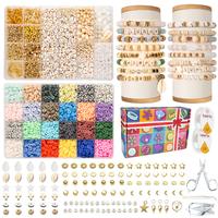 Clay Beads 9000 pcs Bracelet Making Kit with Heishi Disc Beads, 2 Boxes, Charms, and Creative Designs Craft Gift for Jeweller...