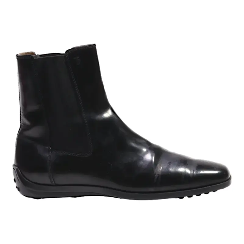 TODS Chelsea Boots Black Leather Womens UK 3