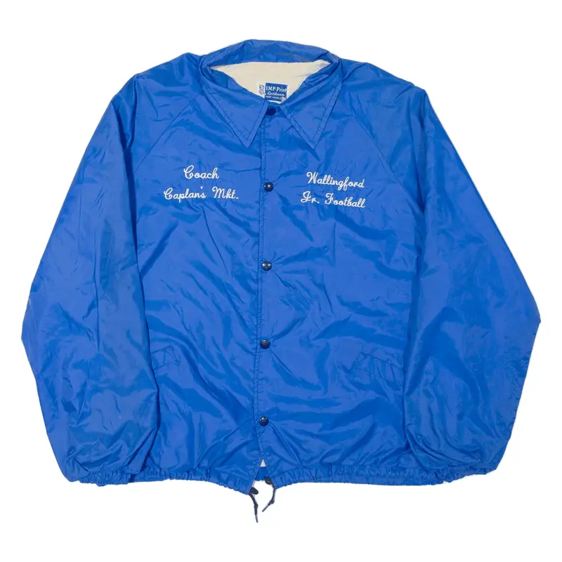 IMP PRINT Coach Jacket Blue 90s Mens L