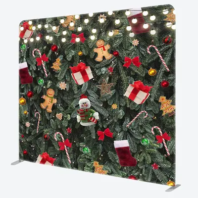 Aperturee Glitter Light Leaves Christmas Pillow Cover Backdrop - Aperturee