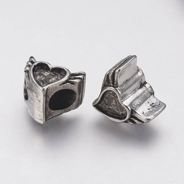 Ion Plating(IP) 304 Stainless Steel European Beads Enamel Settings