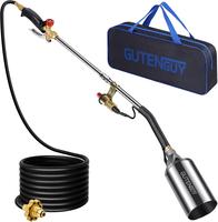 Portable Propane Torch Burner Weed Torch 1,280,000 BTU Blow Torch with 10FT Hose & Storage Bag for Garden Use