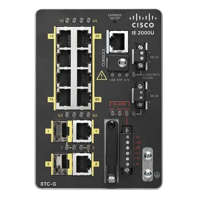 Cisco IE-2000U-8TC-G-RF | Industrial Ethernet IE 2000U Series IE-2000U-8TC 8 x FE Ports 10/100BAse-TX + 2 X GE Combo Ports La...