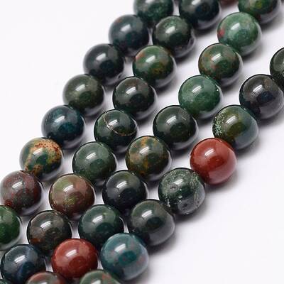Natural Indian Bloodstone Beads Strands