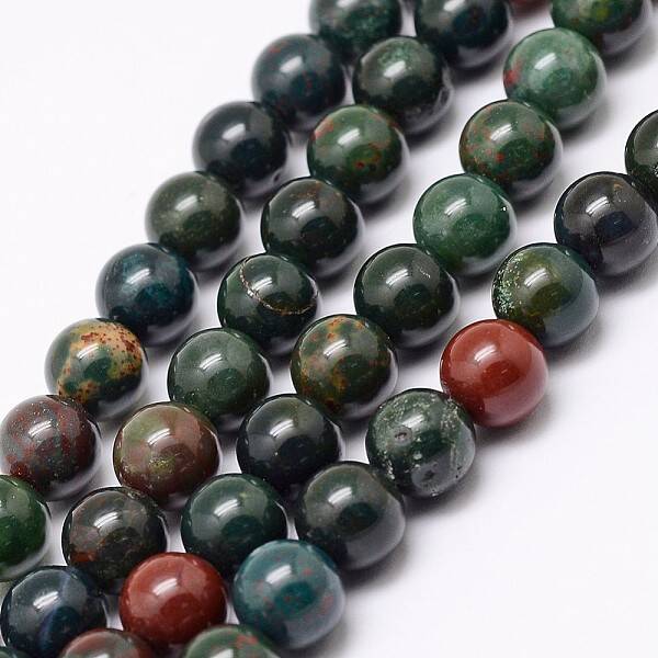 Natural Indian Bloodstone Beads Strands