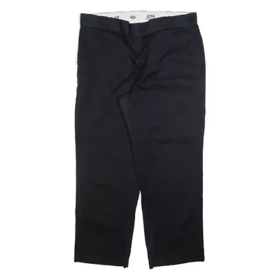 DICKIES 874 Workwear Mens Trousers Black Regular Straight W38 L30