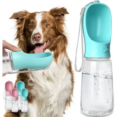 Dog Water Bottle, Leak Proof Portable Puppy Water Dispenser, Drinking Feeder for Pets, Outdoor Walking, Hiking, Travel, Food ...