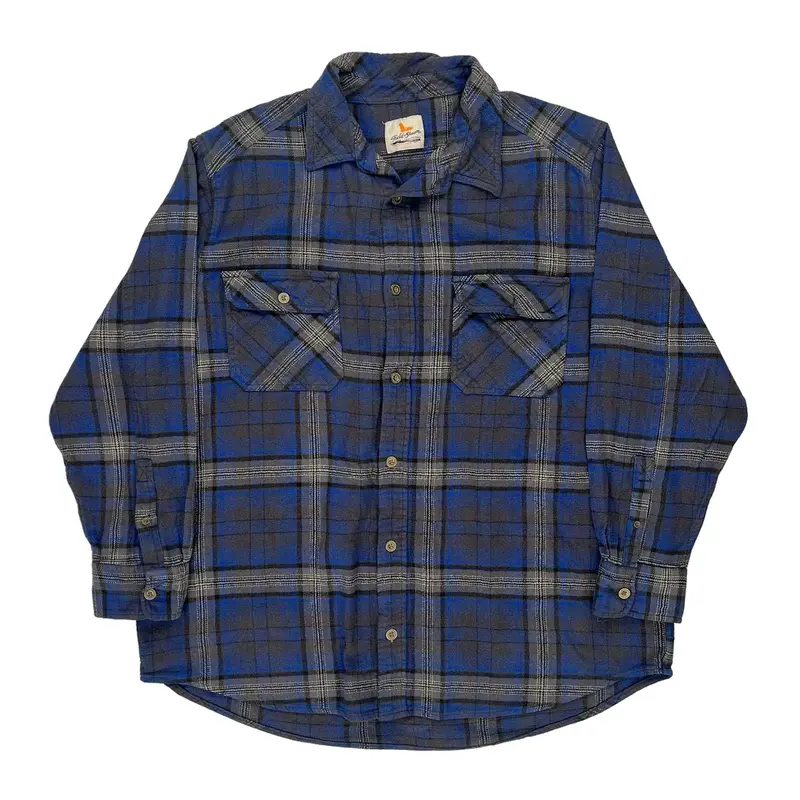 Field & Stream Checked Flannel Shirt - 2XL Blue Cotton