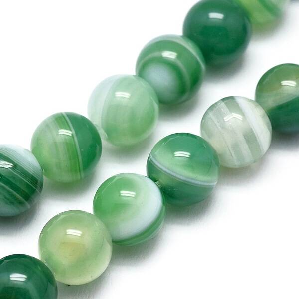 Natural Striped Agate/Banded Agate Beads Strands