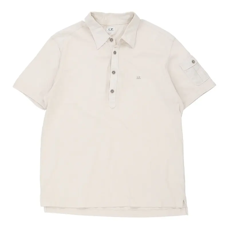 C.P. Company Polo Shirt - Large White Cotton