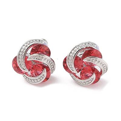 Rack Plating Brass Micro Pave Cubic Zirconia Stud Earrings
