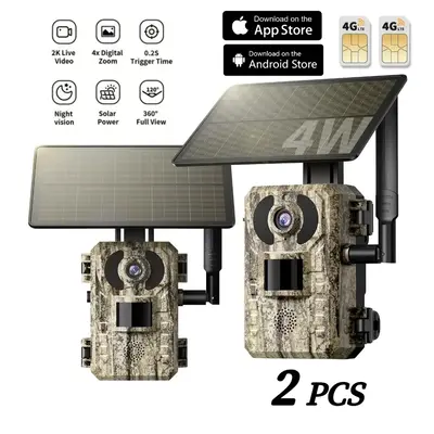 4G LTE Cellular Trail Camera with 2.7K Live View, with Live View Function, Remote Phone Access and Playback, Motion Activated...
