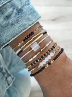 Boho Style Beaded Bracelet, Fashionable Adjustable Bracelet for Women & Girls, Trendy All-match & Exquisite Jewelry for Birth...
