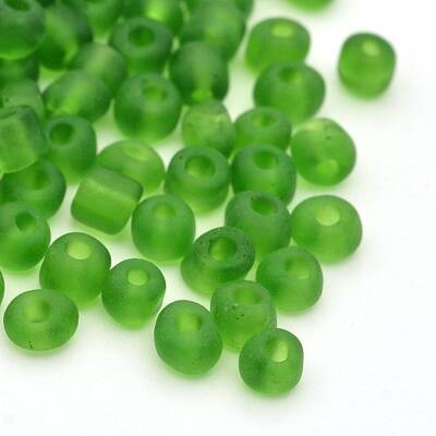 8/0 Frosted Round Glass Seed Beads
