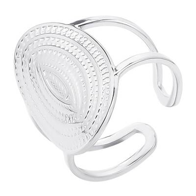 Stainless Steel Oval Open Cuff Rings