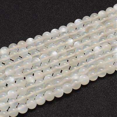Natural White Moonstone Beads Strands