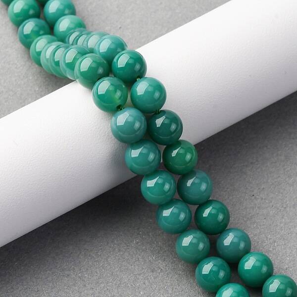 Natural Green Onyx Agate(Dyed & Heated) Beads Strands