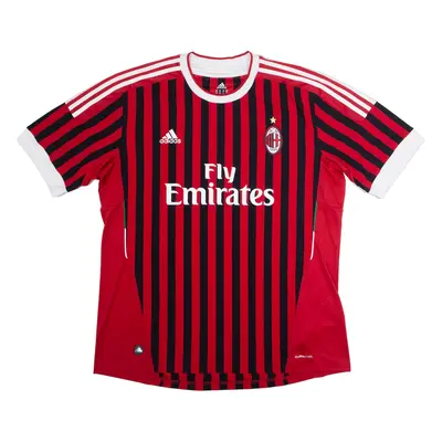 ADIDAS 2011/12 AC Milan Home #69 Rocco Mens Football Shirt Jersey Red 2XL