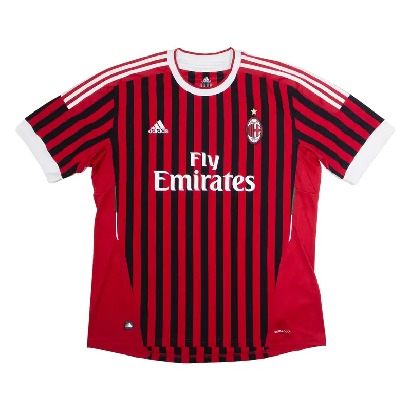ADIDAS 2011/12 AC Milan Home #69 Rocco Mens Football Shirt Jersey Red 2XL