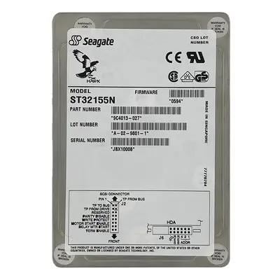 9C4013-027 Seagate Hawk 2XL 2.15GB 5400RPM Ultra SCSI 50-Pin 512KB Cache 3.5-inch Hard Drive