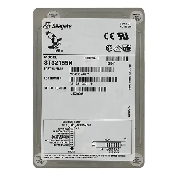 9C4013-027 Seagate Hawk 2XL 2.15GB 5400RPM Ultra SCSI 50-Pin 512KB Cache 3.5-inch Hard Drive