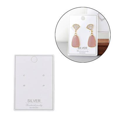 100Pcs Paper Jewelry Earring Stud Display Cards