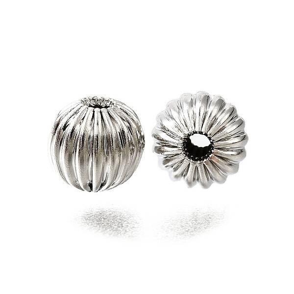 Brass Corrugated Beads