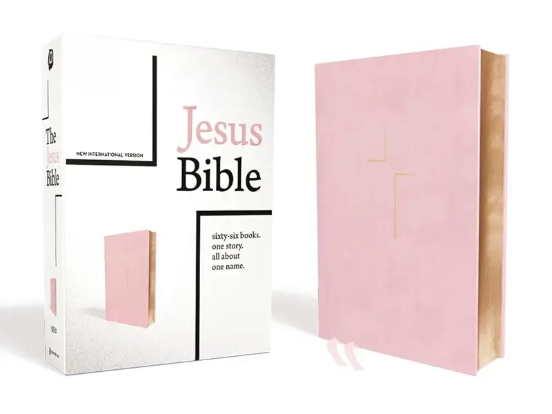 The Jesus Bible, NIV Edition, Leathersoft over Board, Pink, Comfort Print Hardcover – October 30, 2018