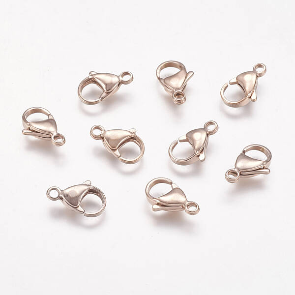 Ion Plating(IP) 304 Stainless Steel Lobster Claw Clasps