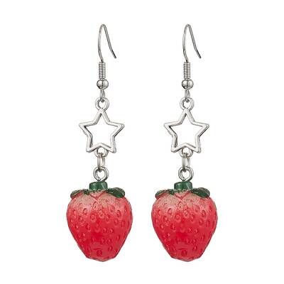 Resin with Alloy Pendants Earring