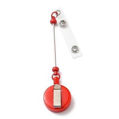 Iron & Plastic Beadable Badge Reels