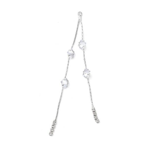Brass Micro Pave Cubic Zirconia Big Pendants