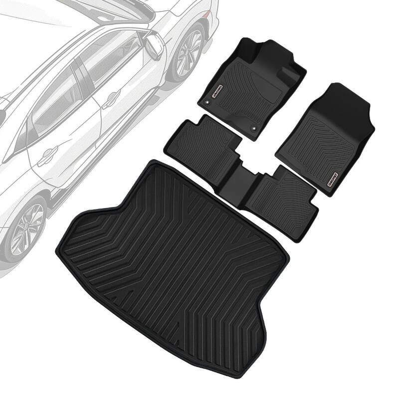 OEDRO Floor Mats Cargo Liner for 2016-2021 Honda Civic Sedan