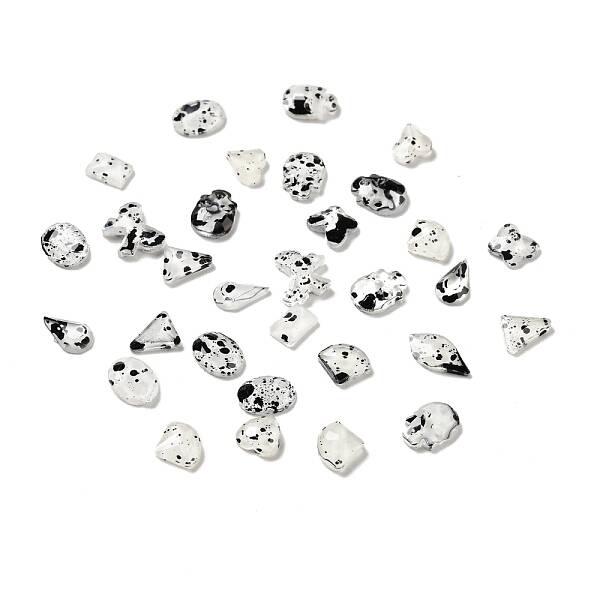 Spot Pattern Resin Cabochons