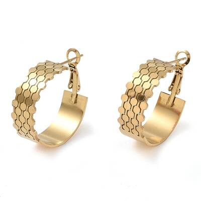 304 Stainless Steel Hoop Earrings