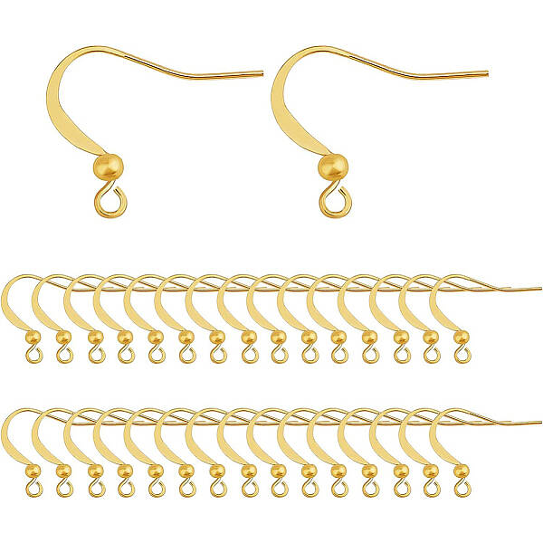 BENECREAT 50PCS 18K Gold Plated Earring Hooks Ear Wires
