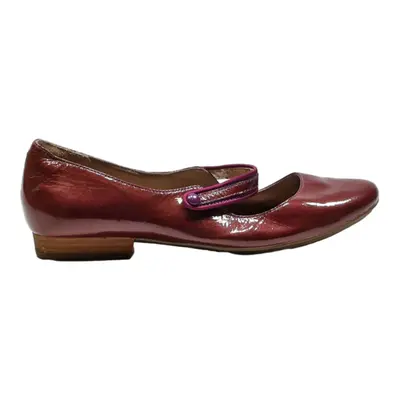 CLARKS Ballet Shoes Maroon Synthetic Womens UK 6